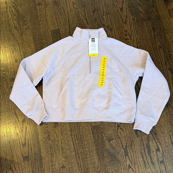 Members Mark Scuba Baby pink Quarter-Zip Pullover medium - Picture 3 of 6